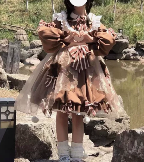 暂挂）泡泡熊原创设计 小甜熊花苞裙Op M...