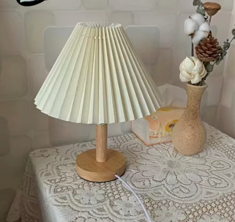 捡漏价25.8元一个百褶台灯北欧ins风卧...