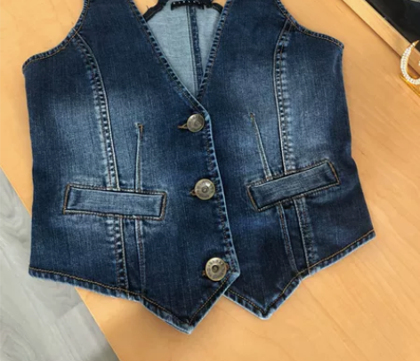 Sisley 百搭款 经典款  牛仔背心/...