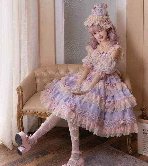 标价秒收古典玩偶安东尼蛋糕粉蝶豆花色m码全...