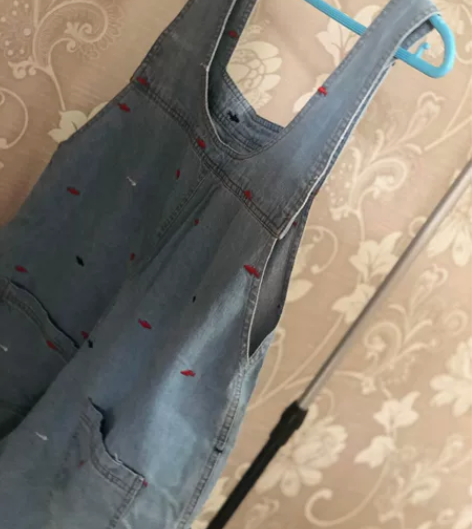 背带牛仔裤短裤，买下没穿过压箱底了……出 ...