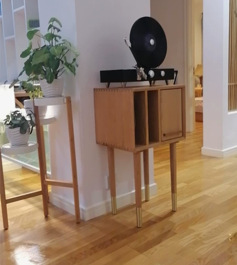 白橡木黑胶唱片柜,注意是白橡木材质,不是松...