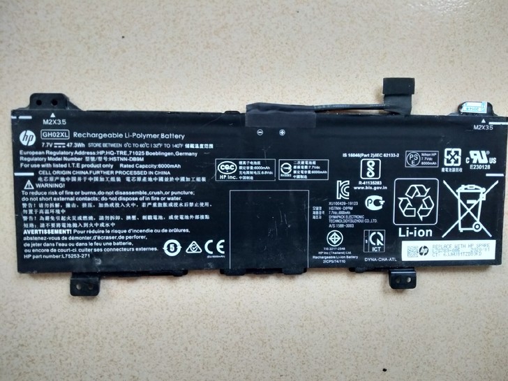 原装HP惠普 GH02XL电池