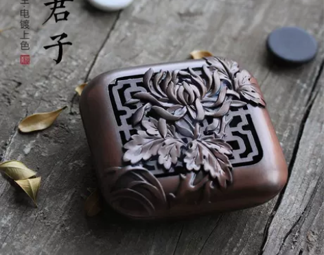 铜合金镂空复古迷你檀香炉茶道香道用具家用车...