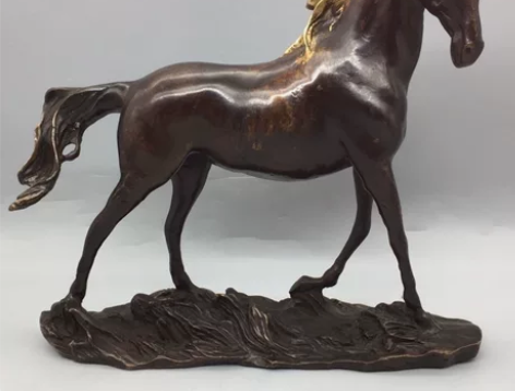 纯铜马摆件办公室骏马摆设店铺开业装饰工艺品...