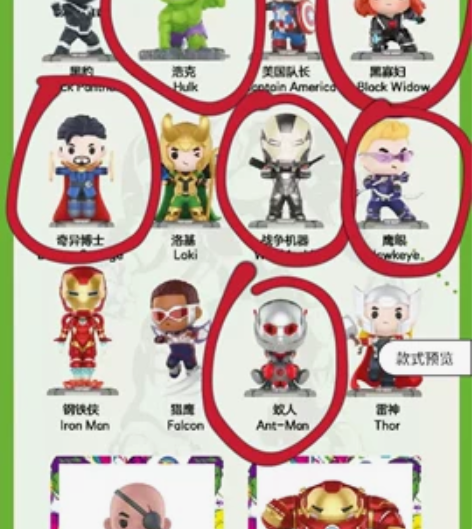 #潮流盲盒手办 漫威复仇者联盟经典系列盲盒...