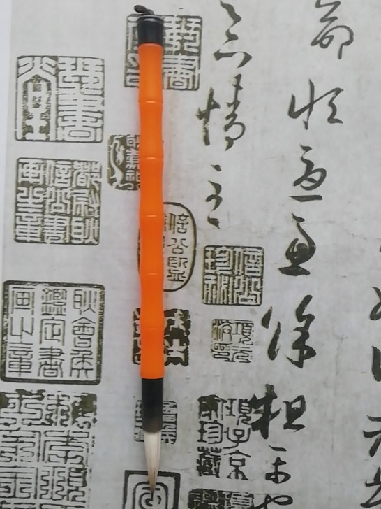莱州毛笔，金星掖县笔厂90年代库存，塑料杆...