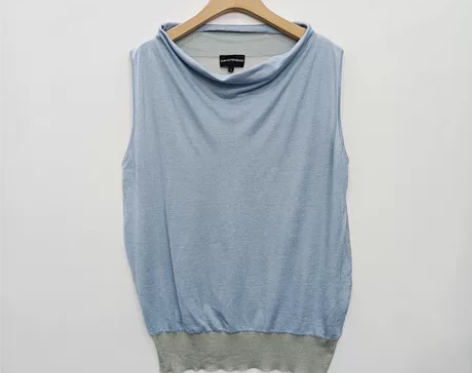 M149   阿玛尼女款 丝绸混纺针织无袖...