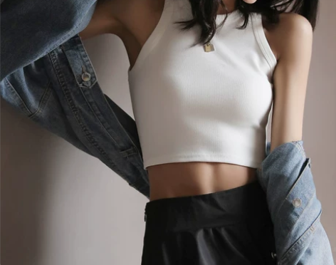 网红短款黑色打底吊带小背心女夏季内搭无袖设...