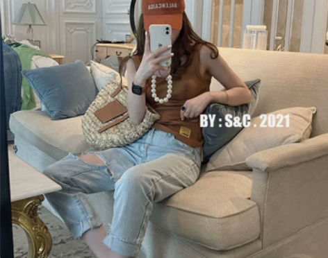 颓废家春夏粗线条螺纹吊带背心 驼色 穿一洗...