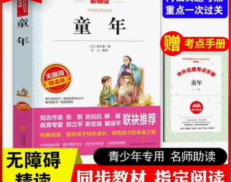 童年送考点手册高尔基 正版原著 六年级上册...
