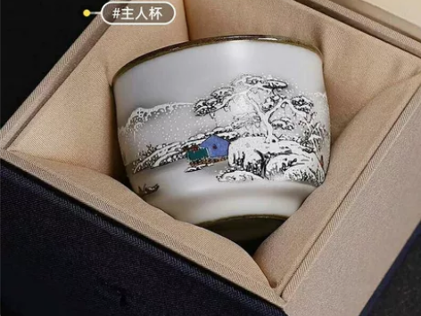 茶馆不开了，一批品质很好的汝窑茶杯便宜出，...