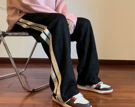 裤子男款秋冬季加绒加厚青少年潮牌运动卫裤男...