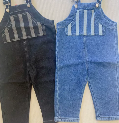 mikoo米可加绒牛仔背带裤。全新90、1...