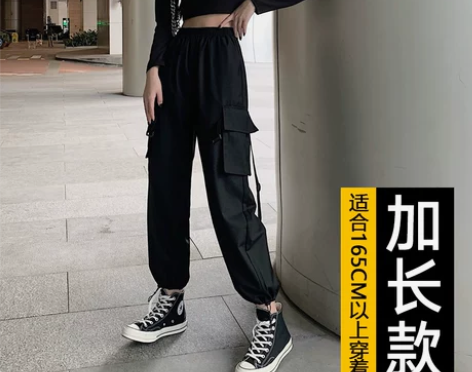 薄款工装裤女宽松bf春夏季运动2020新款...