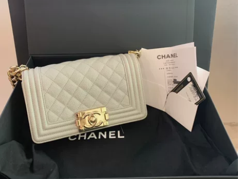 Chanel 香奈儿 leboy 小号 浅...