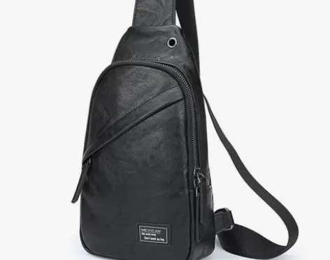 ?稻草人胸包男新款潮斜挎包小背包街头休闲男...