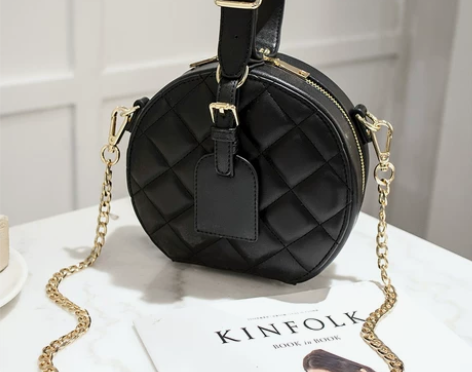 ?包包女2018新款韩版百搭菱格链条包手提...