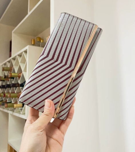 品牌全新女士钱包斜纹三折真皮钱包卡包特价清...