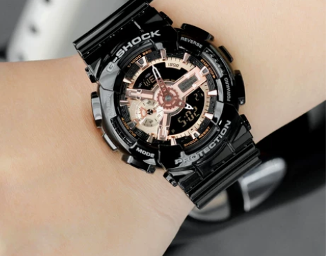 ?CASIO卡西欧G-SHOCK黑金防水男...