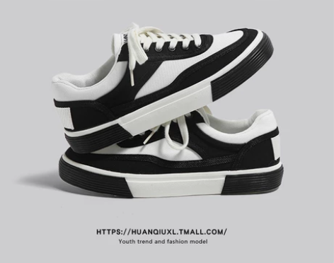 环球女鞋帆布鞋小众原创设计国潮复古黑白色熊...