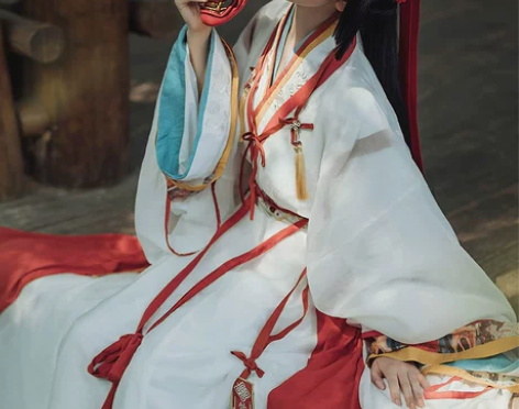 全新带吊牌【妙上】汉风吟晋制襦裙交窬印花绣...