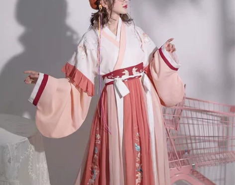 醉雨朵兔莲语汉服女正品原创中国风白菜晋制齐...