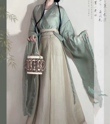 青衫吟原创汉服魏晋南北朝一片式破裙XXL码...