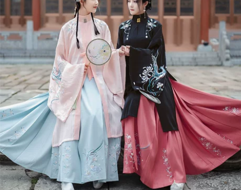 如梦霓裳汉服女对襟立领马面[秋风辞]齐腰襦...