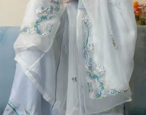 五五年原创汉服 云水谣 新款立领明制重工刺...
