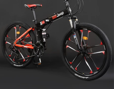 吉普JEEP折叠自行车超轻便携山地双减震双...