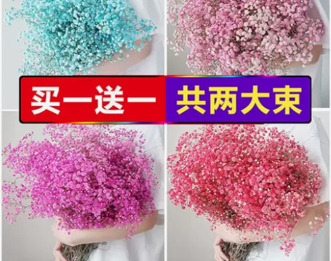 云南满天星干花花束真花鲜花大束批发直发勿忘...