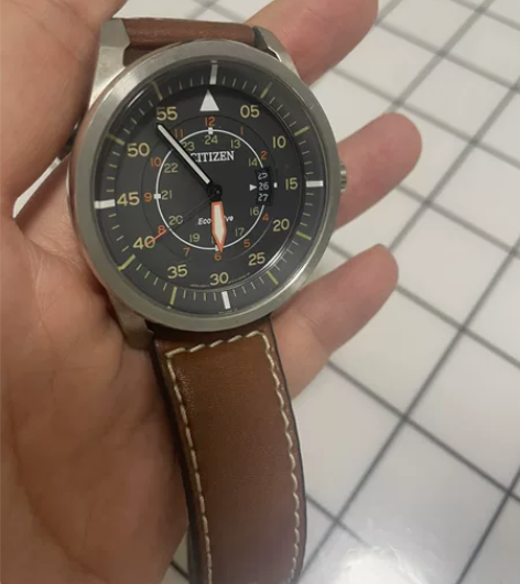Citizen 西铁城皮带防水多功能光动能...