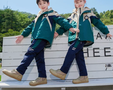 小学生秋冬季新款校服套装英伦风加厚儿童冲锋...