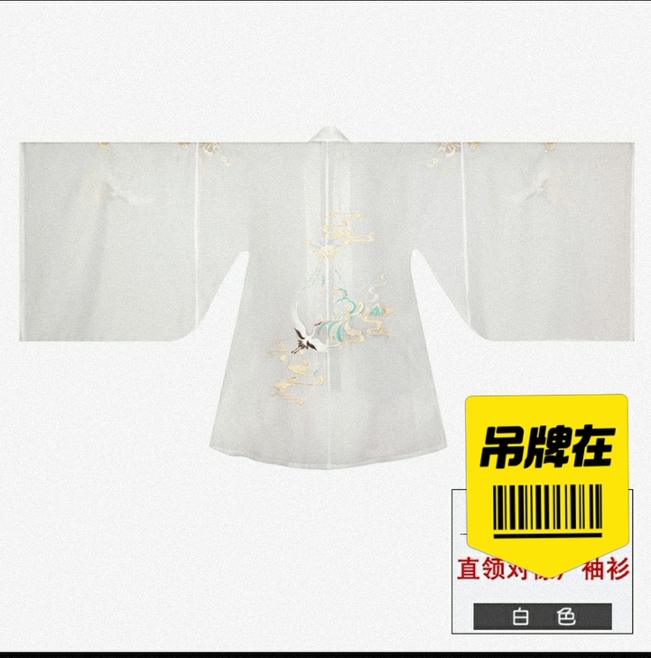 重回汉唐的广袖衫，主要买回来就放在家里没有...