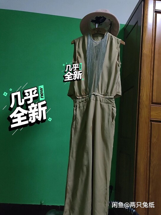 棉麻连体裤 仅穿一次  疫情后长胖穿不下 ...