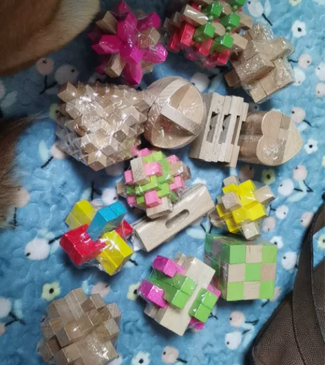 孔明锁等l儿童智力玩具，基本没有开封，转了...