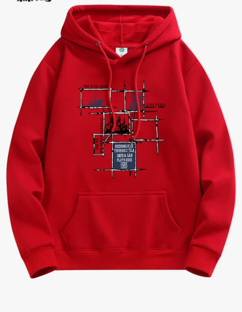 森马年连帽卫衣男春秋款加绒款宽松百搭青少年...