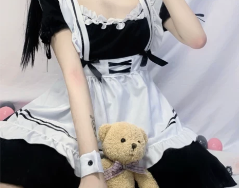 女仆装cos可爱学生女装大佬连衣裙萝莉塔套...