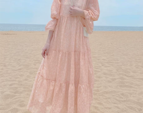 KOKI verybrain度假风露背系带...