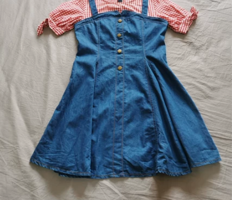 ZIHAN女夏专柜正品韩版收腰显瘦A字牛仔...