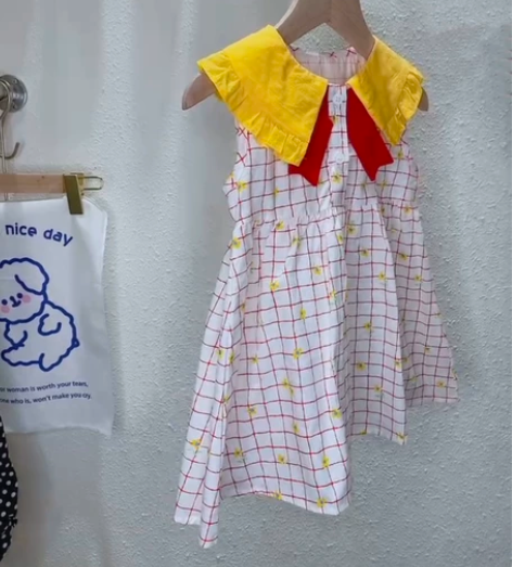 图1——3糖汐女童连衣裙，A类，纯棉，25...
