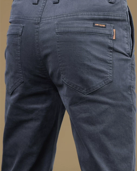 休闲裤男 休闲裤长裤增致牛仔春秋季男宽松直...