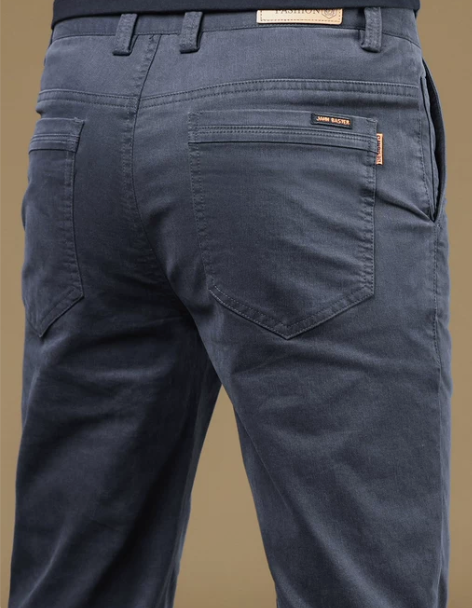 香港高端男士休闲裤修身直筒商务韩版百搭弹