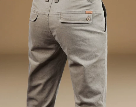 香港秋冬款休闲裤男加绒加厚保暖修身直筒男士...