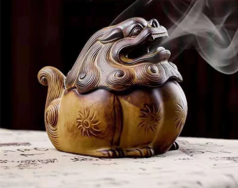 【全新未拆封包邮】高品质源头陶瓷貔貅盘香炉...