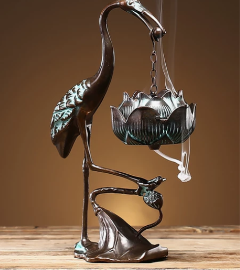 闲置转让两只仙鹤踏云莲花悬挂炉吊炉瑞鹤香炉...