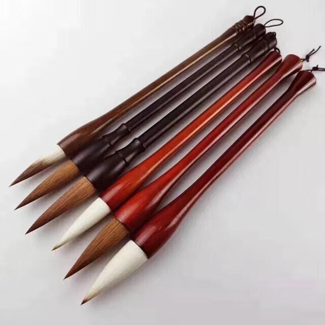 斗笔6件套，由兼毫，纯狼毫，羊毫共6支笔组...
