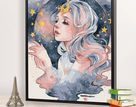 数字油画diy风景人物手绘填色油彩画手工画...