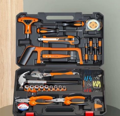 德国欧莱德家用多功能手动五金工具箱套装家庭...